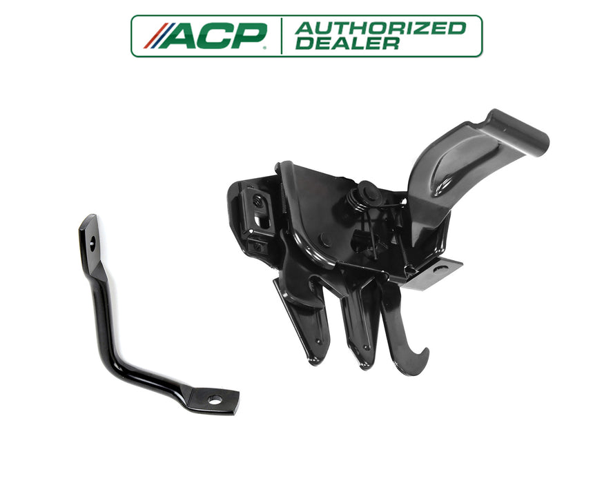 1967-1968 Ford Mustang Black Engine Hood Latch Lock Release Assembly & Striker