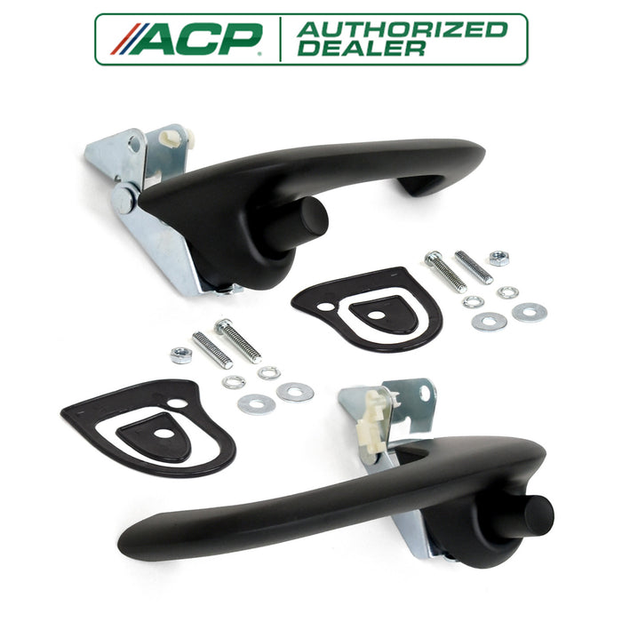 1967-1968 Ford Mustang Black Outside Exterior Complete Door Handles Pair LH RH