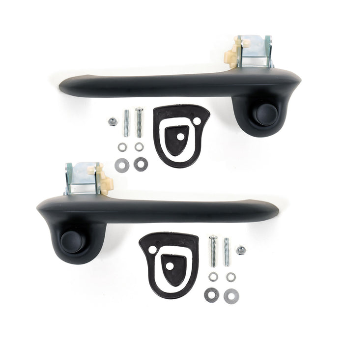 1967-1968 Ford Mustang Black Outside Exterior Complete Door Handles Pair LH RH