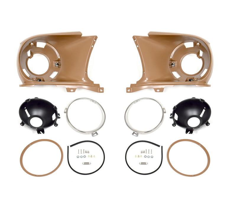 1967-1968 Ford Mustang Headlight Bucket Housing Assemblies LH & RH