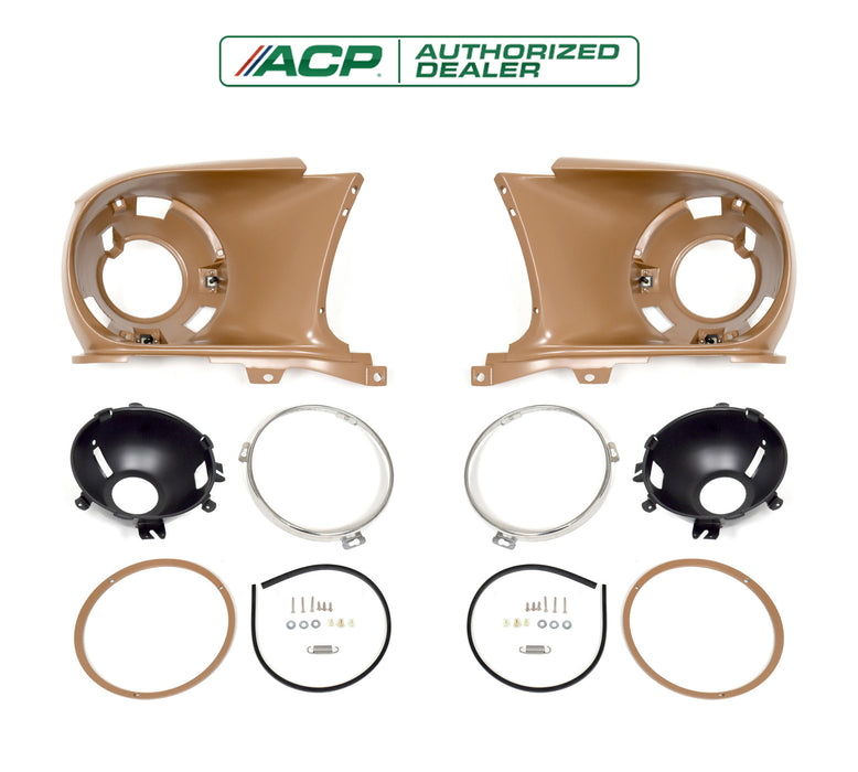 1967-1968 Ford Mustang Headlight Bucket Housing Assemblies LH & RH