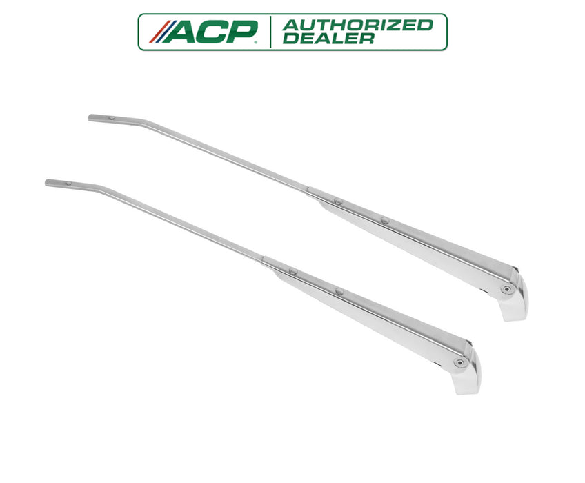 1964-1965 Ford Mustang Windshield Wiper Arms Polished Stainless Steel Pair
