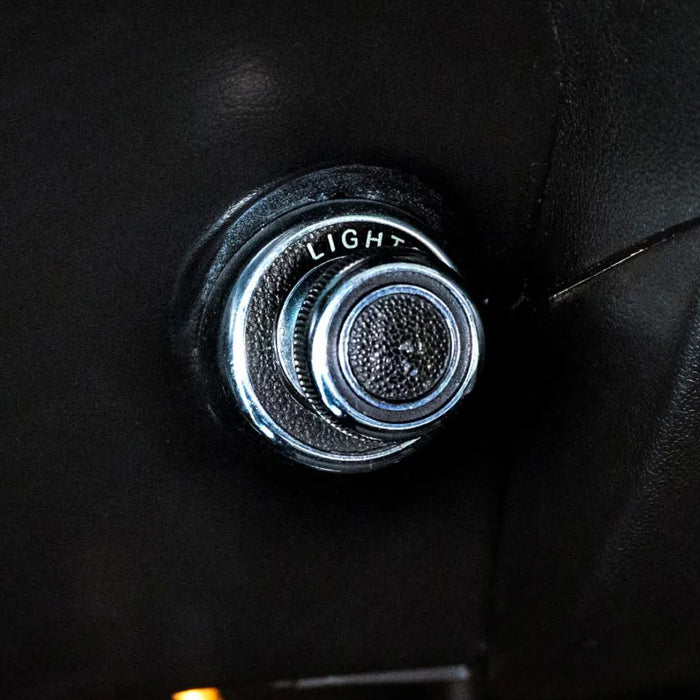 1969-1970 Ford Mustang Chrome & Black Headlight Switch Knob w/ Shaft