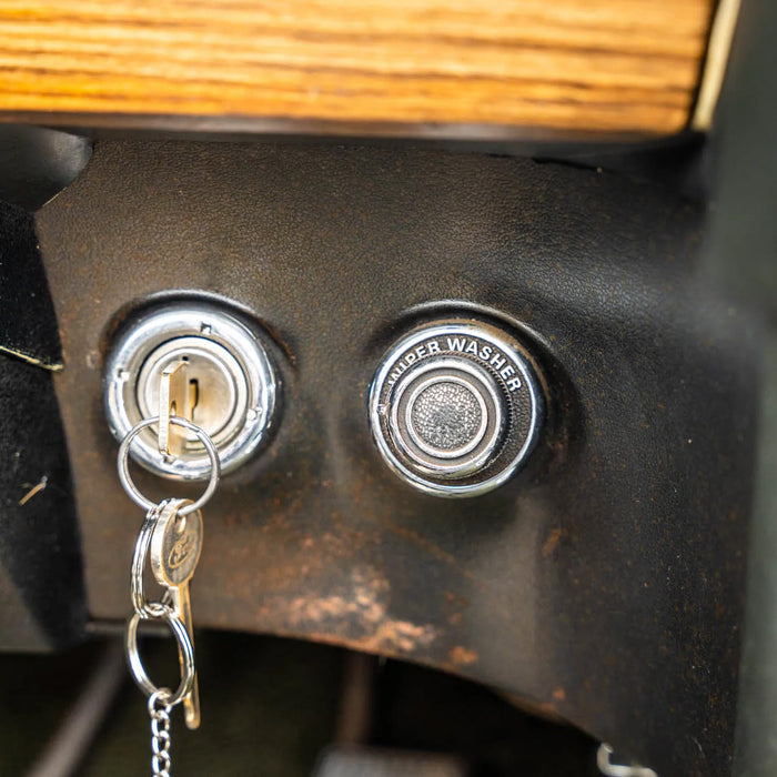 1969-1970 Ford Mustang Chrome & Black Windshield Wiper Washer Switch Knob