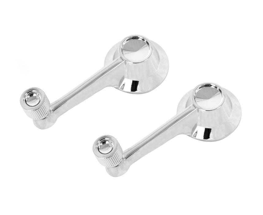 1964-1964 1/2 Ford Mustang Chrome Inside Door Window Manual Crank Handles Pair