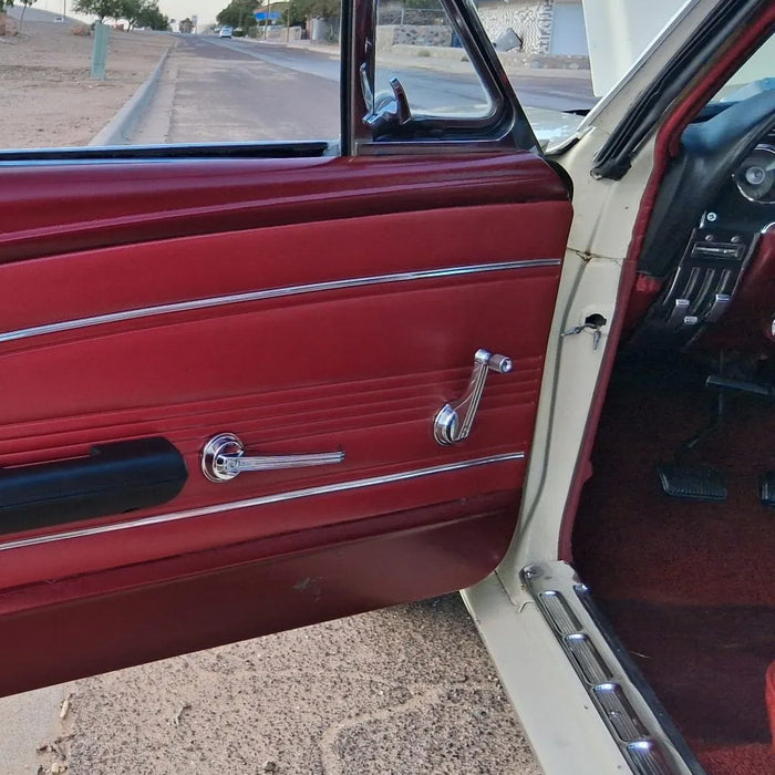 1965-1967 Ford Mustang Inside Door Window Manual Crank Handle Chrome