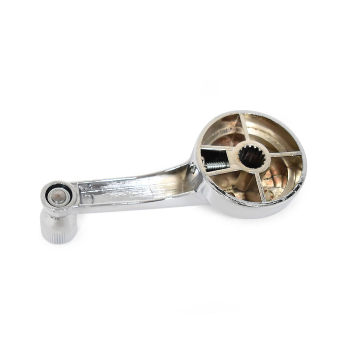 1965-1967 Ford Mustang Chrome Inside Quarter Window Manual Crank Handles & Backing Plates Pair