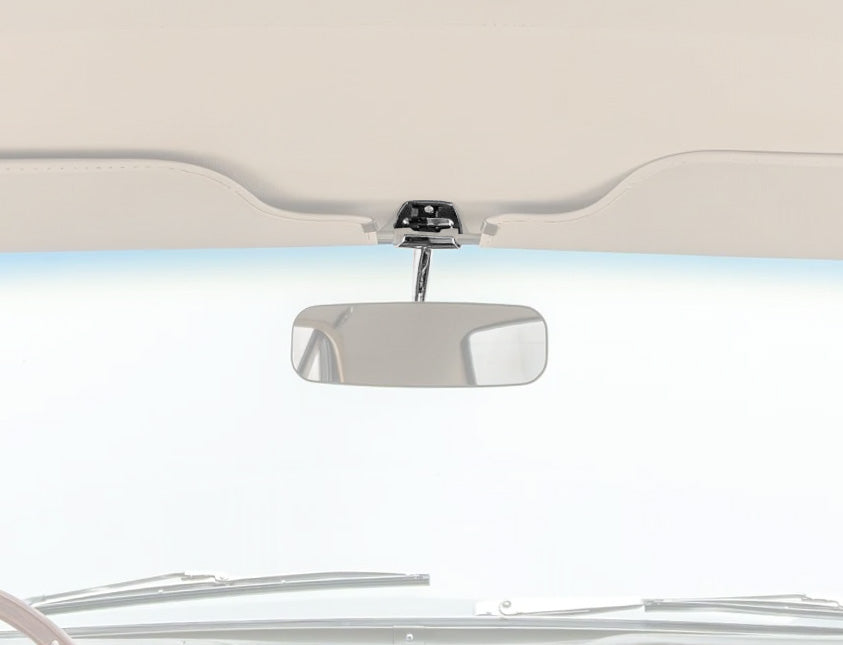 1964.5-1966 Ford Mustang Inside Rear View Mirror Arm Sunvisor Bracket Chrome