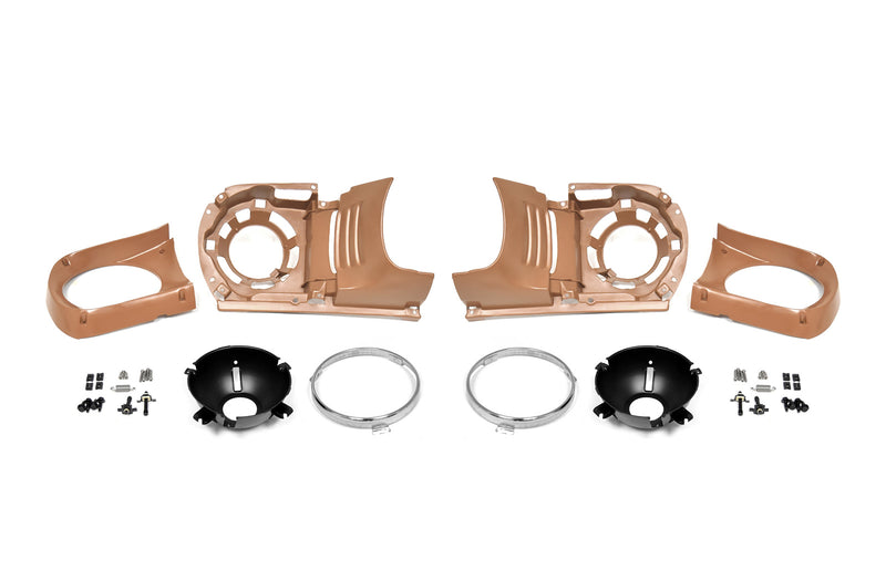1964.5-1966 Ford Mustang Headlight Bucket Assembly Housings Pair LH RH