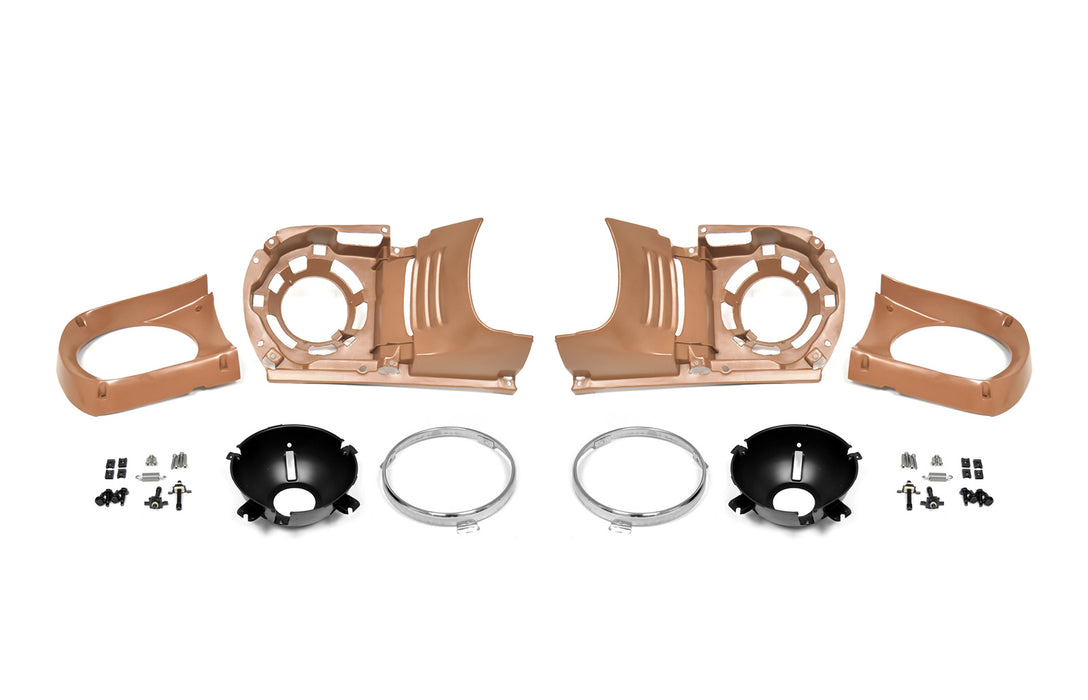 1964.5-1966 Ford Mustang Headlight Bucket Assembly Housings Pair LH RH