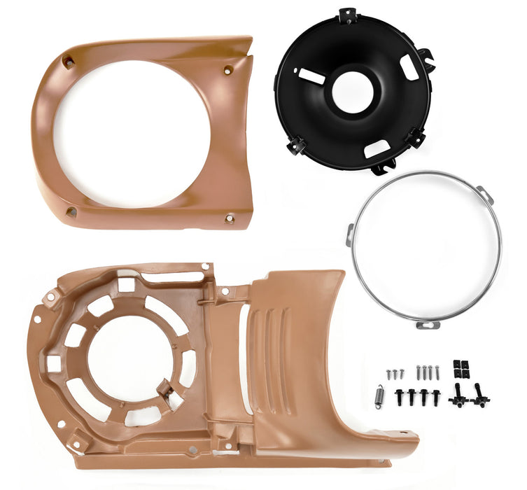 1964.5-1966 Ford Mustang Headlight Bucket Assembly Housings Pair LH RH