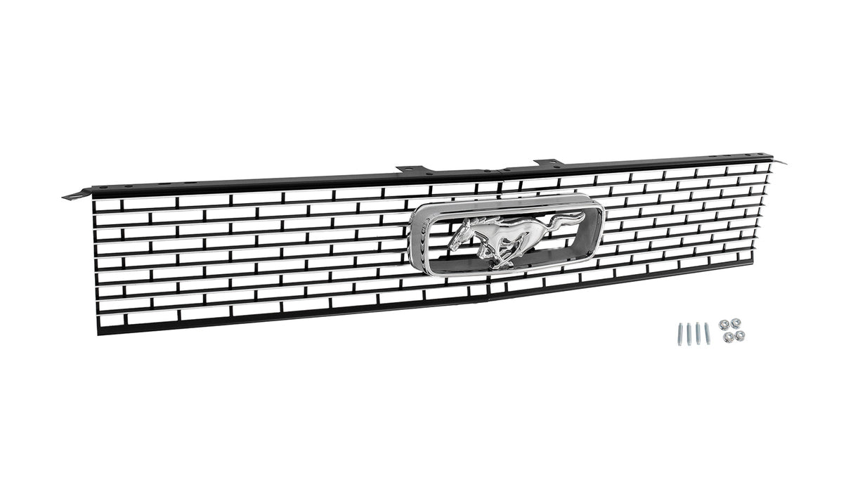 1966 Ford Mustang Standard Front Grille & Chrome Running Horse Emblem