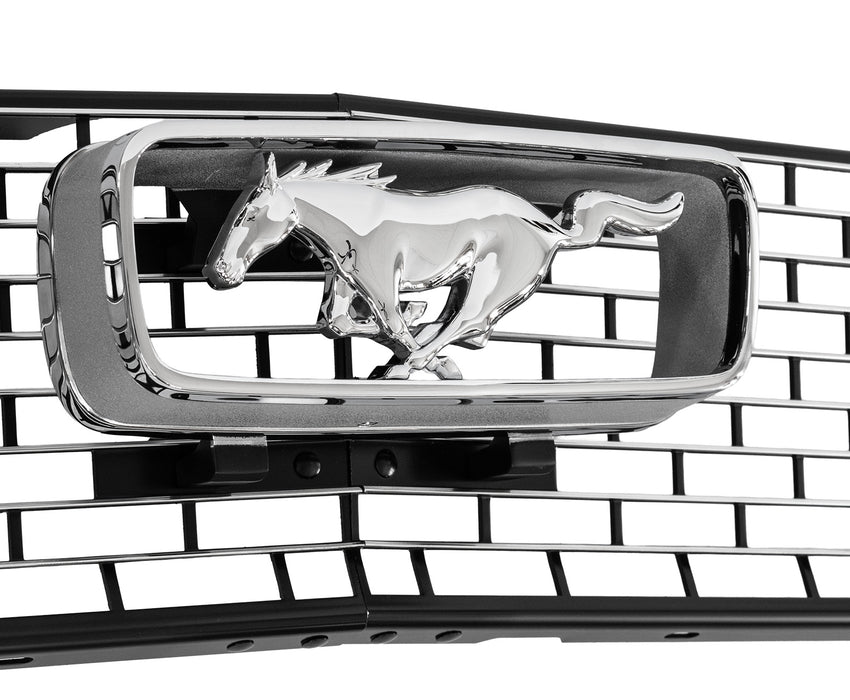 1966 Ford Mustang Standard Front Grille & Chrome Running Horse Emblem