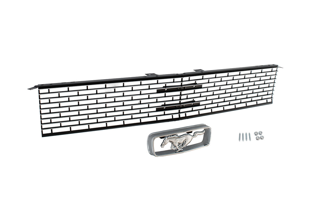 1966 Ford Mustang Standard Front Grille & Chrome Running Horse Emblem