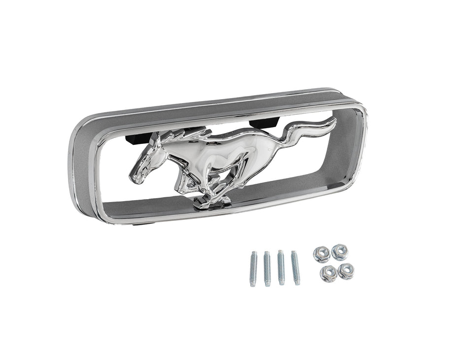 1966 Ford Mustang Standard Grille Chrome Running Horse Emblem & Corral Trim