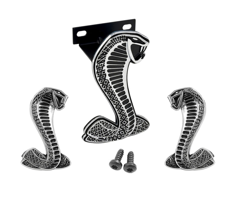 1999-2004 Mustang SVT Cobra Snake 2.75" Fender Emblems & 4" Grille Emblem