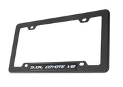 2011-2023 Mustang GT F150 5.0 Coyote V8 Emblem Carbon Fiber Style License Frame