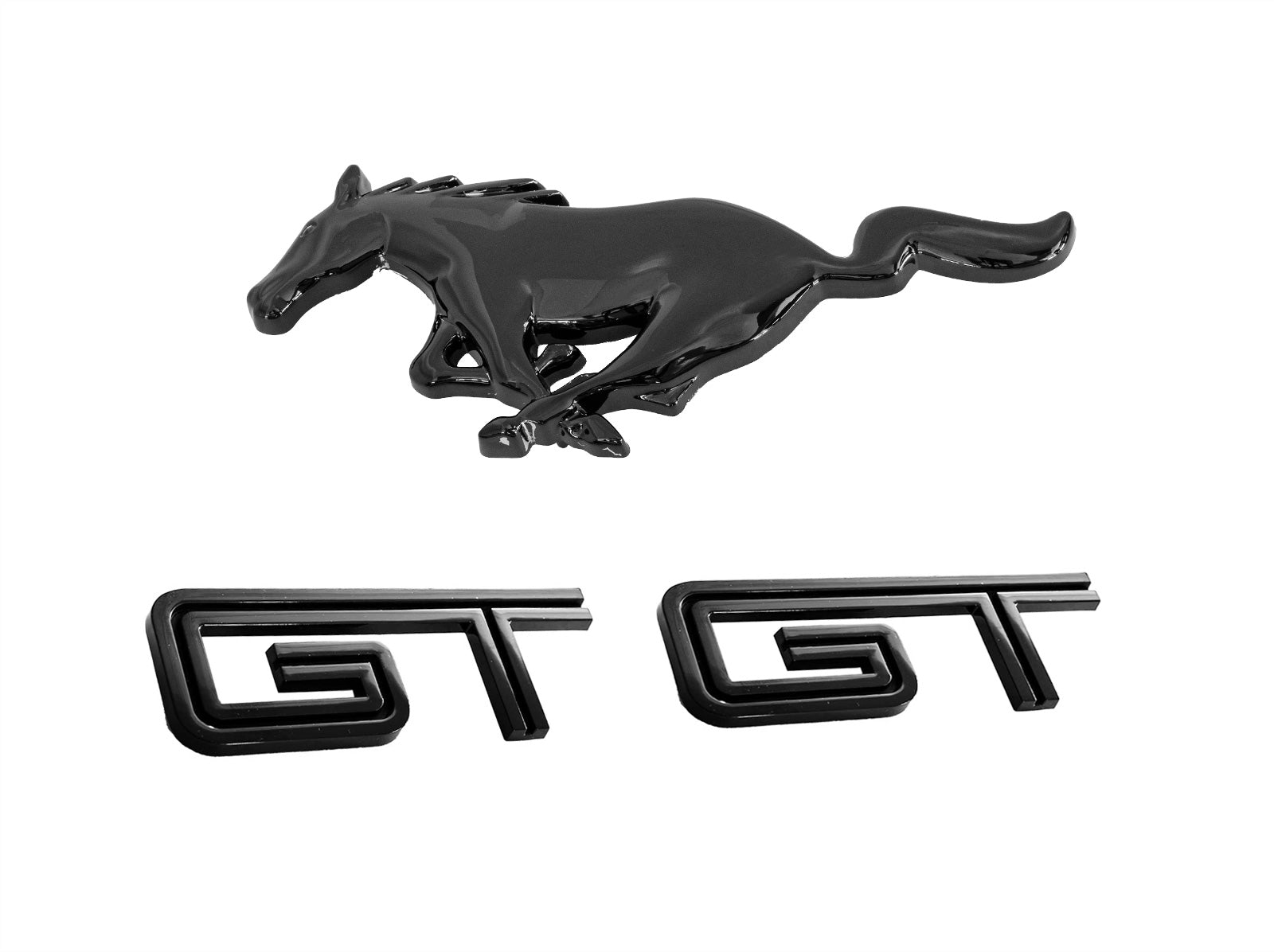 2005-2009 Ford Mustang Black Running Horse Front Grille & GT