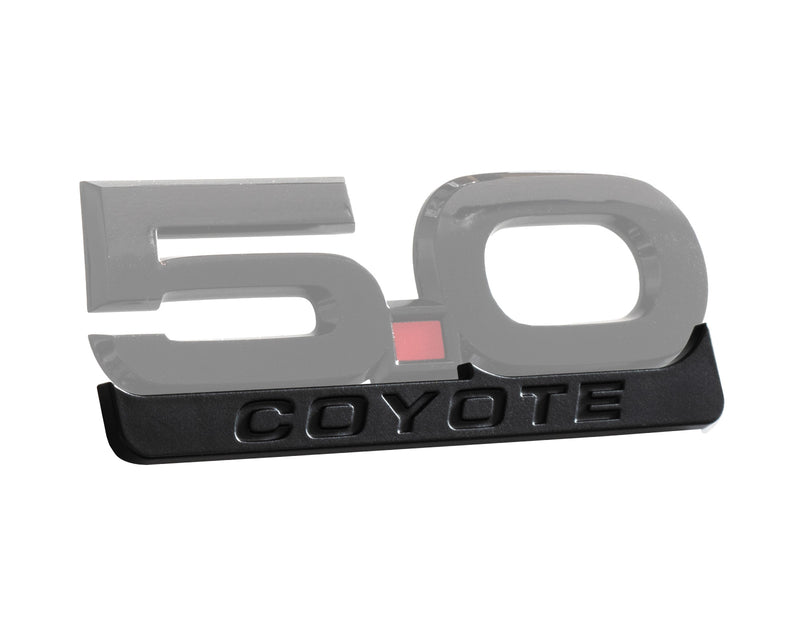 2015-2023 Mustang GT 5.0 Coyote V8 5" Black Fender Lower Emblem Accent