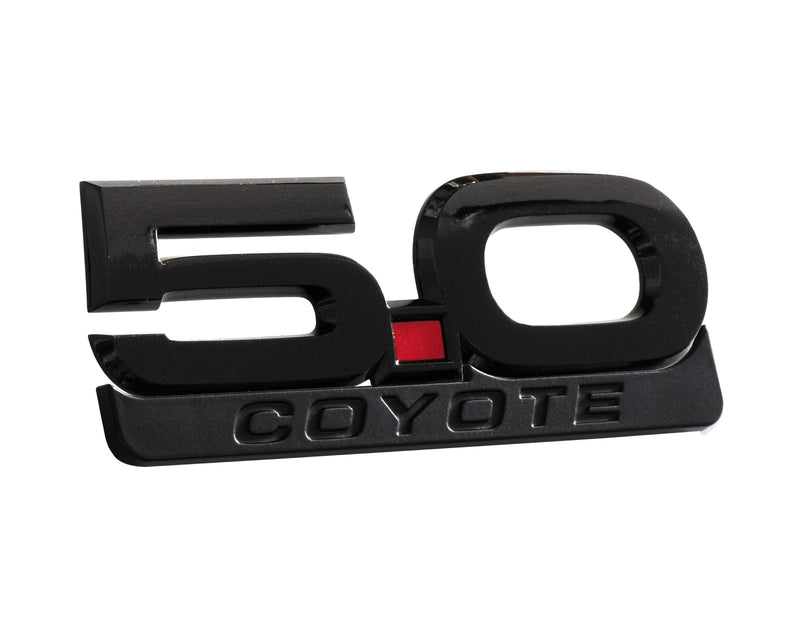 2015-2023 Mustang GT 5.0 Coyote V8 5" Black Fender Lower Emblem Accent