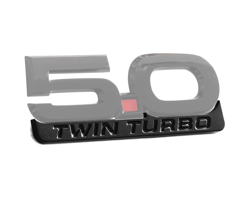 2015-2023 Mustang GT 5.0 V8 Twin Turbo 5" Black Fender Lower Emblem Accent