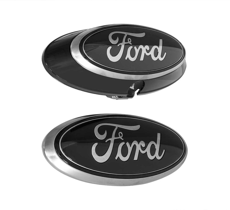 2021-2023 Ford Ranger OEM Front Grille Rear Tailgate Emblems Black Smoke Chrome