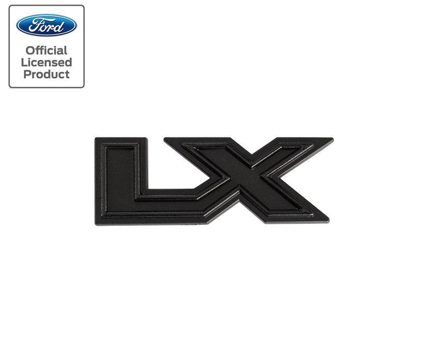 1984-1993 Mustang LX Two-Tone Black Rear Trunk Hatch Deck Lid Emblem 2-1/2" x 1"
