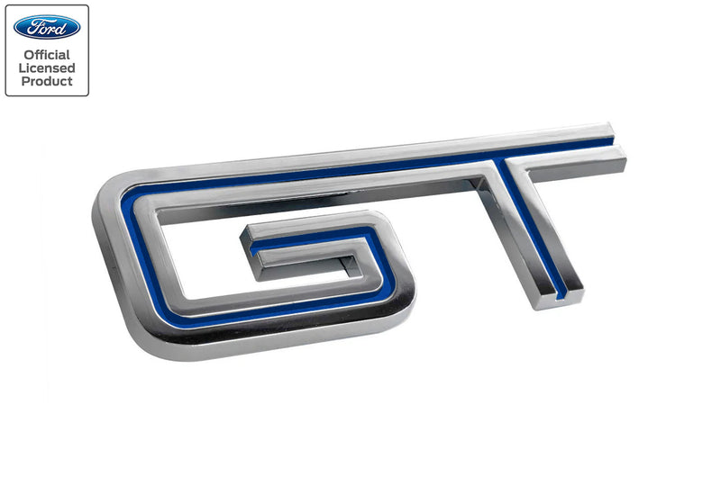 2005-2010 Ford Mustang GT 4.5" Chrome & Blue Fender Emblem Badge