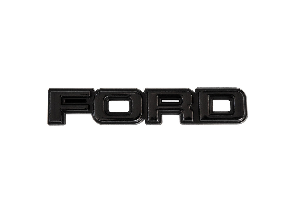 1979-1985 Mustang "FORD" Trunk Dash Fender Emblem Black 4" x 3/4"