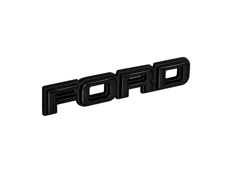 1979-1985 Mustang "FORD" Trunk Dash Fender Emblem Black 4" x 3/4"