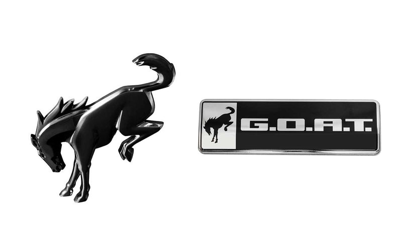 2021-2026 Bronco Genuine Ford OEM Black Bucking Bronco & GOAT Emblem Kit