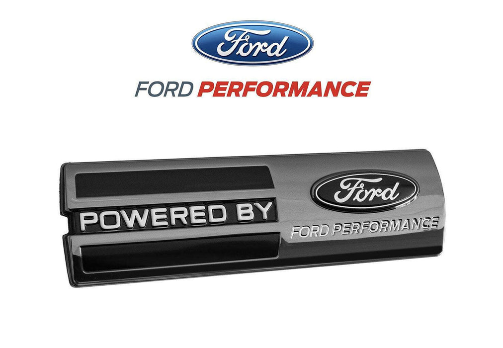 OEM Powered By Ford Performance 5.5" Fender Emblem Badge Two Tone Black