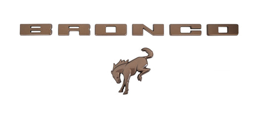 2021-2023 Bronco Sinister Bronze Front Letters & Rear Tailgate Emblem Overlay Covers