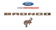2021-2023 Bronco Sinister Bronze Front Letters & Rear Tailgate Emblem Overlay Covers