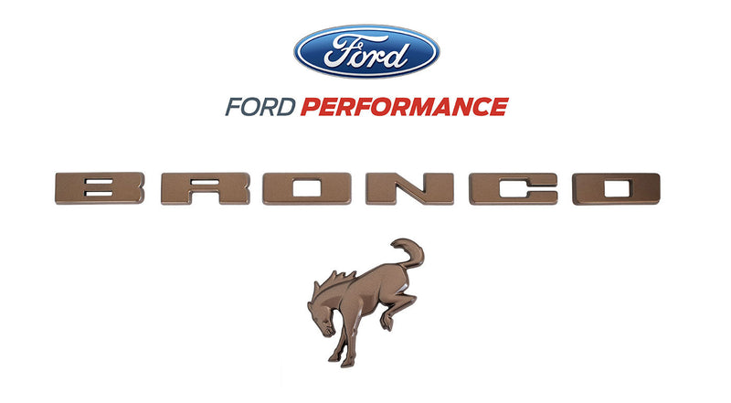 2021-2023 Bronco Sinister Bronze Front Letters & Rear Tailgate Emblem Overlay Covers