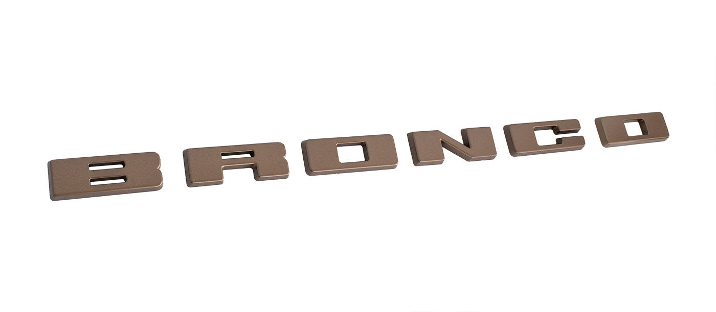2021-2024 Bronco Sinister Bronze Front Letters & Rear Tailgate Emblem Overlay Covers