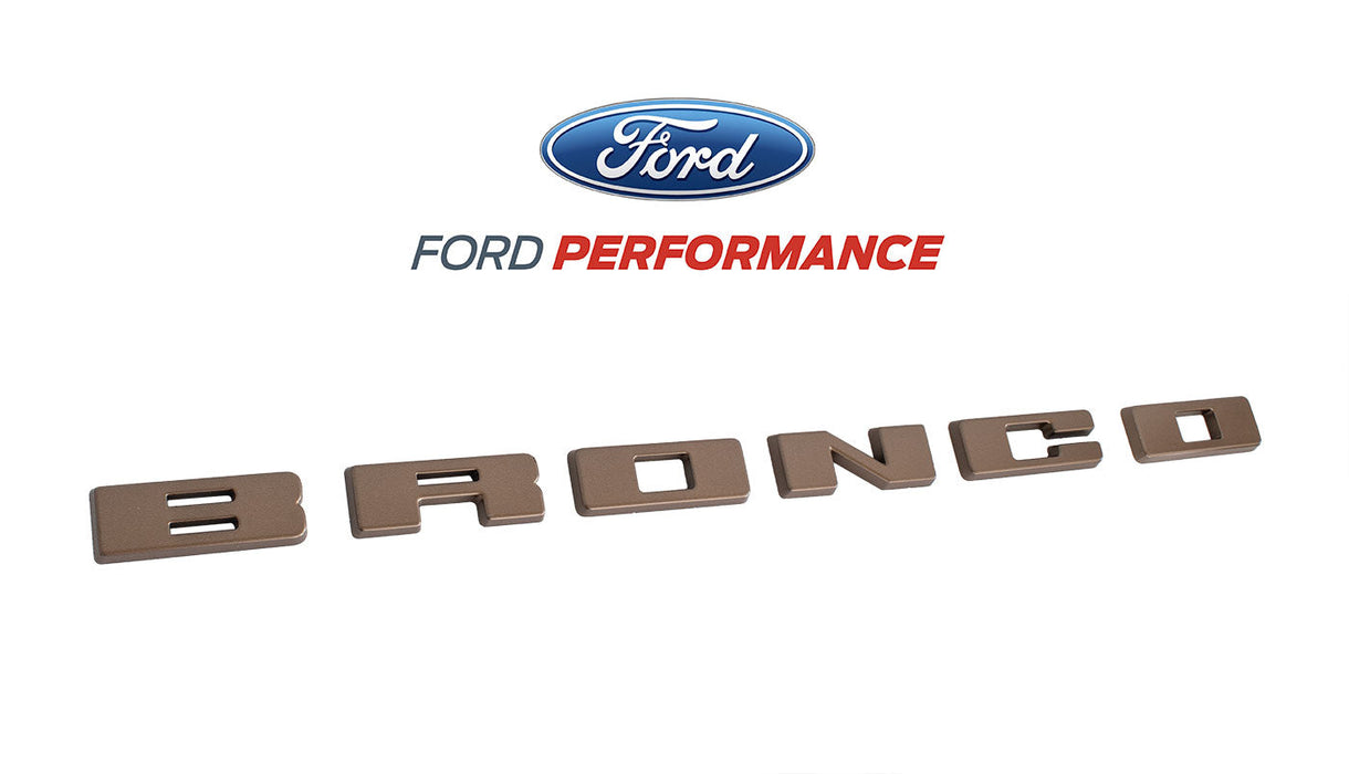 2021-2023 Bronco Ford Performance M-1447-BLBR Sinister Bronze Grille Emblem Letters Overlay