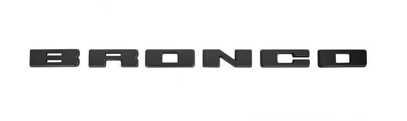 2021-2026 Bronco OEM M-1447-BLMB Matte Black Grille Emblem Letters Overlay