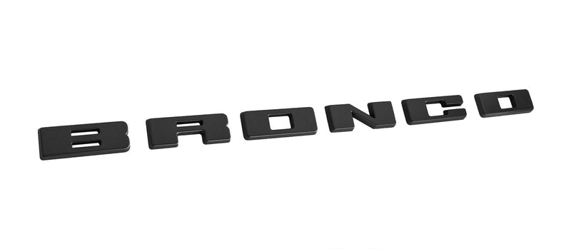 2021-2026 Bronco OEM M-1447-BLMB Matte Black Grille Emblem Letters Overlay
