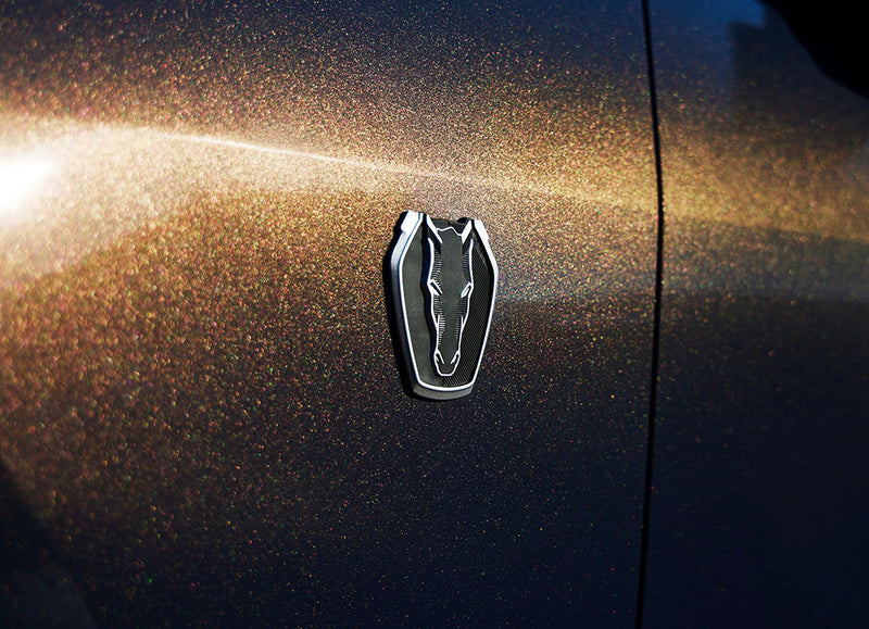 2024-2025 Mustang GT Dark Horse OEM PR3Z-16228-B Black 3.25" Fender Side Emblem