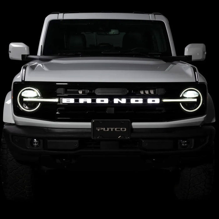 2021-2025 Ford Bronco w/ Front Camera LED Light Up Grille Emblem Letters Amber or White