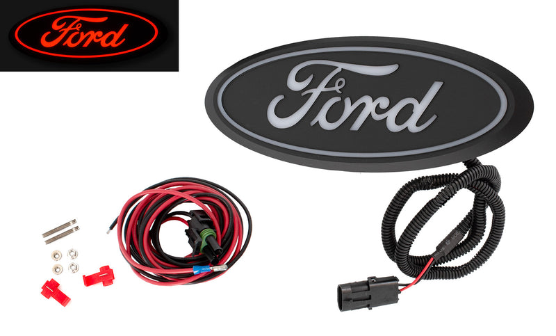 2020-2022 Ford F250 F350 F450 Super Duty Red LED Light Up Rear Tailgate Emblem