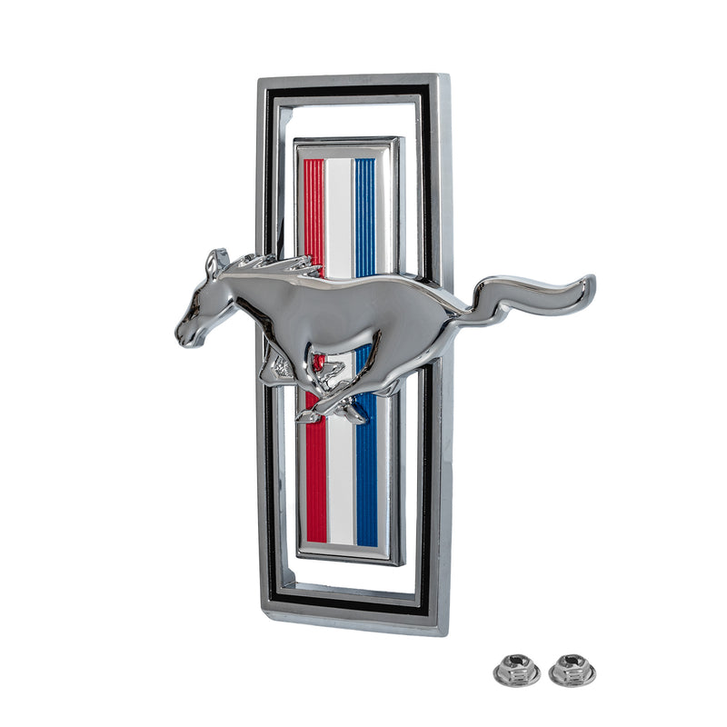 1970 Ford Mustang Chrome Tribar Running Horse Pony Front Grille Emblem 5"