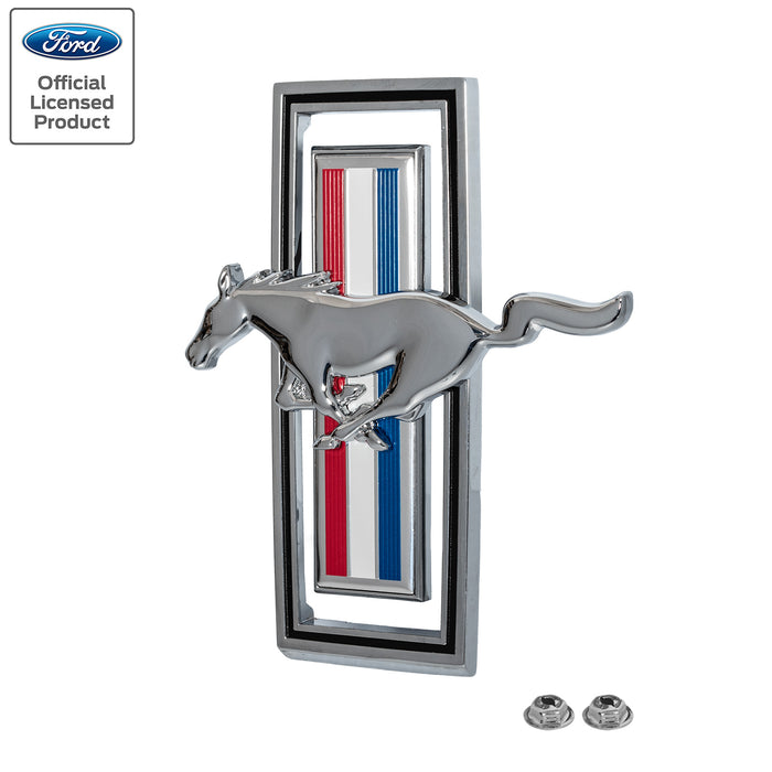 1970 Ford Mustang Chrome Tribar Running Horse Pony Front Grille Emblem 5"