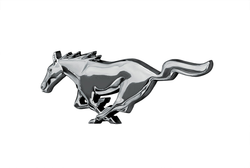 1973 Ford Mustang Chrome Running Horse Grille Emblem & Corral Trim