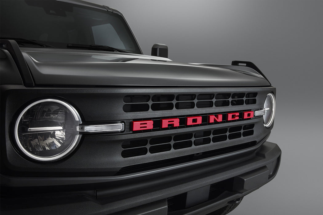 2021-2026 Bronco Ford Performance M-1447-BRD Red Grille Emblem Letter Overlays