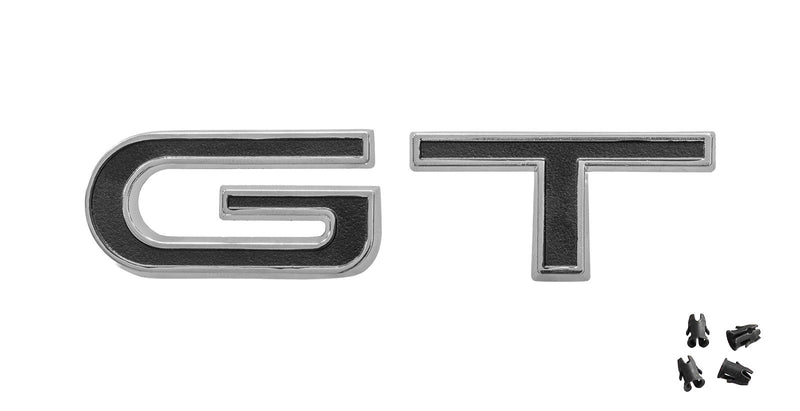1967 Ford Mustang GT Lower Fender Side Emblem Chrome & Black