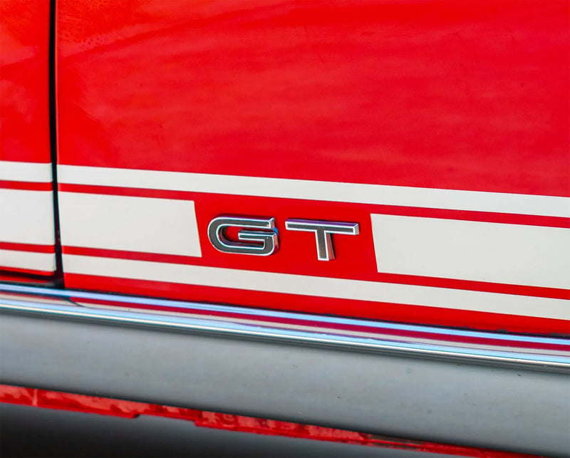 1967 Ford Mustang GT Lower Fender Side Emblem Chrome & Black