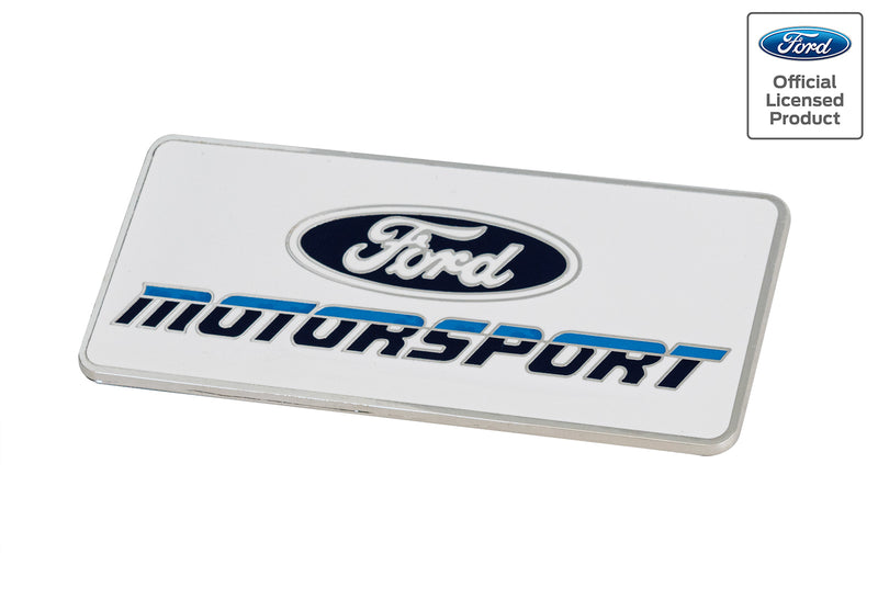 Ford Motorsport Metal Emblem Late 1980s Style Blue 2 Color Logo