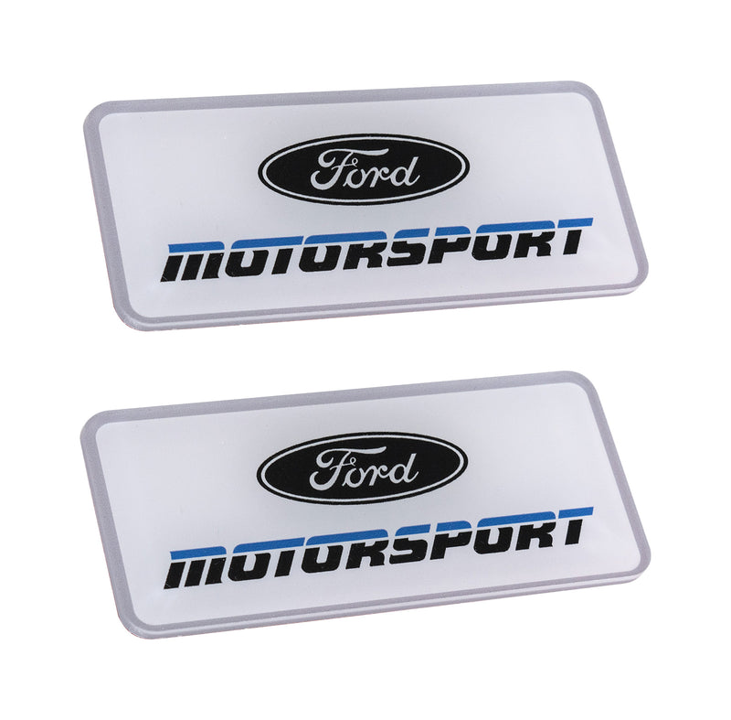 Ford Motorsport 4" Acrylic Emblems 1990s Style Blue 2 Color Logo - Pair